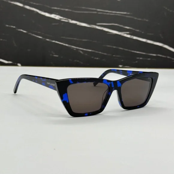 NEW SL276 MICA 009 SAINT LAURENT BLACK GREY CAT EYE SL 276  display picture 3